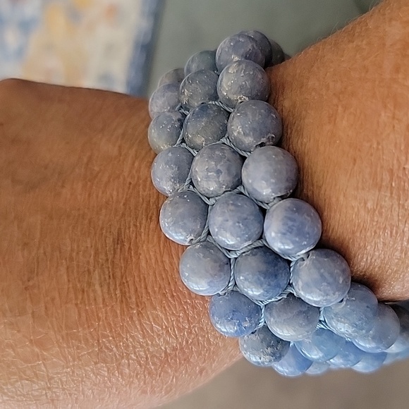 Agate Bracelete,  blue - Picture 2 of 4